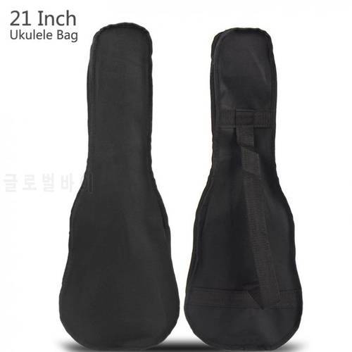 21 Inch Black Portable Ukulele / Guitar Bag Soft Case 600D Oxford Fabric Monolayer Bag Single Shoulder Backpack Padded