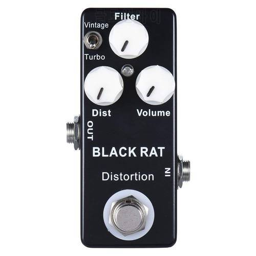 Mosky Mini Black Rat Guitar Effect Pedal with Distortion Effect