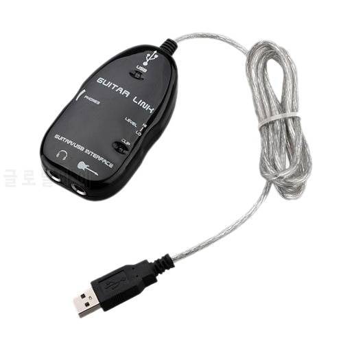 Guitar to USB Interface Link Cable Adapter MAC/PC Recording CD