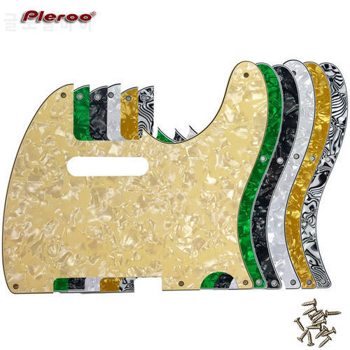 Pleroo Guitar Parts - For US Standard 5 Screw Holes 52 Year Tele Telecaster Guitar Pickguard Scratch Plate, Multicolor Choice