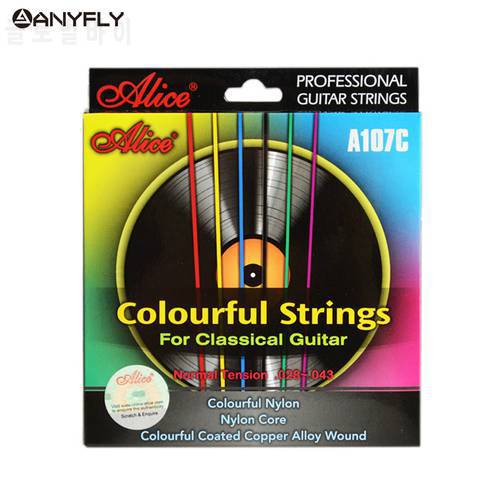 Alice A107C Colorful Classical Guitar Strings Colorful Nylon Colorful Coated Copper Alloy Wound Classic Guitarra Strings