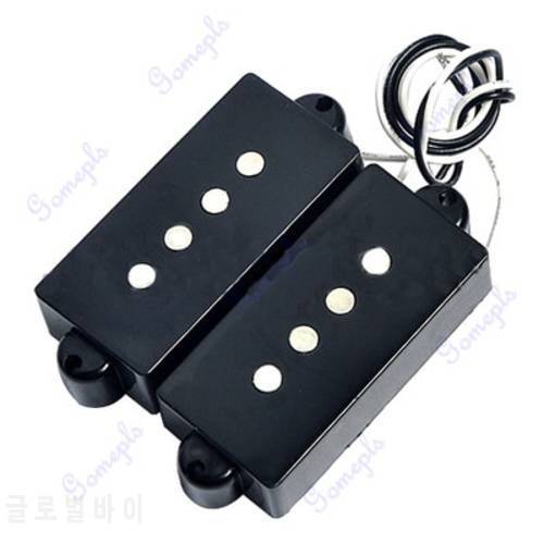 Black 4 String Noiseless Pickup Set For Precision P Bridge Bass Pickup Set