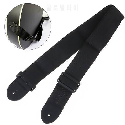 68cm-124cm Universal Guitar Strap Adjustable Nylon Guitar Belt with PU Leather Ends for Folk Wooden Classical Guitar