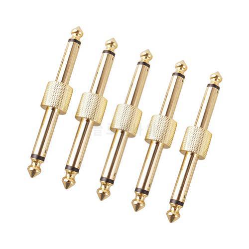 5pcs 1/4 inch 6.35 mm Guitar Effects Pedal Connector Coulper Jack Interface Cable Adaptor Electric Pedal Board Accessories
