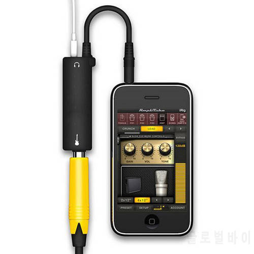 Rig Guitar Link Audio Interface Cable AMP Amplifier Effects Pedal Adapter Tuner System Convertor for iPhone iPad iPod