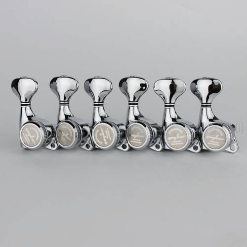 GUYKER Chrome Silver Lock String Tuners Electric Guitar Machine Heads Tuners