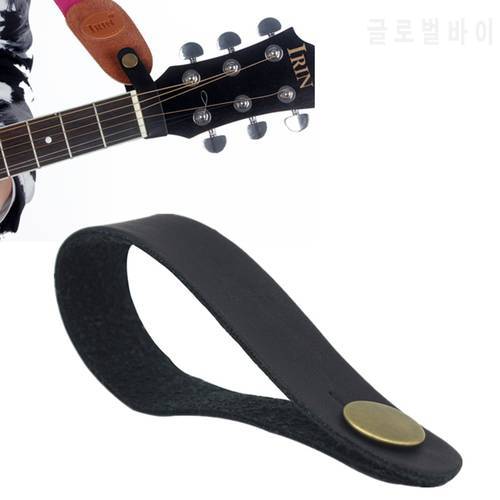 Black Leather Guitar Strap Holder Button Safe Lock for Acoustic Electric Classic Guitar Bass Accessories
