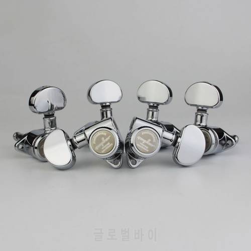 1 Set GUYKER Chrome Silver Locking String Tuning Key Pegs Tuners for LP SG Style Electric or Acoustic Guitars
