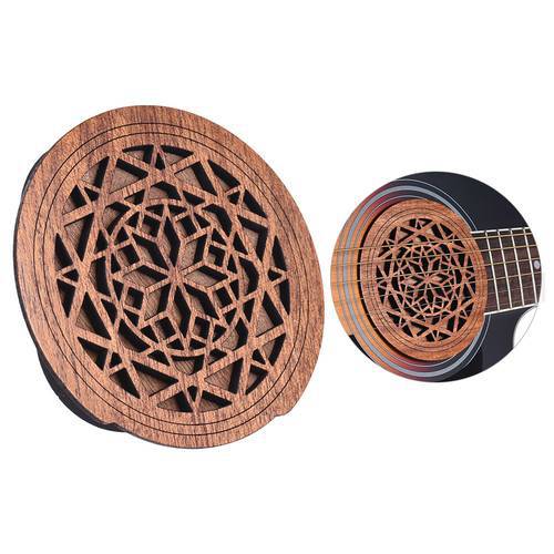 Guitar Soundhole Sound Hole Cover Block Feedback Buffer Mahogany Wood for EQ Acoustic Guitar Parts & Accessories