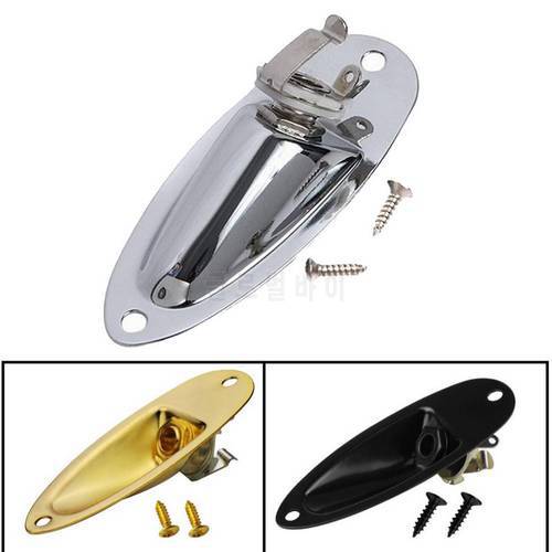 1pc Boat Style Guitar Bass Jack Plate 1/4&39&39 6.35mm Output Input Jack Socket for ST/SQ Electric Guitar Parts & Accessories