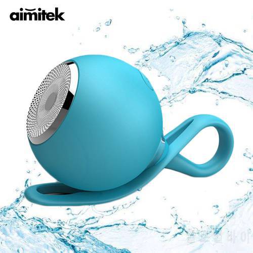 Aimitek Waterproof TWS Bluetooth Speaker Mini Shower Metal Speaker Outdoor Sports Shockproof Subwoofer Support TF Card for Phone