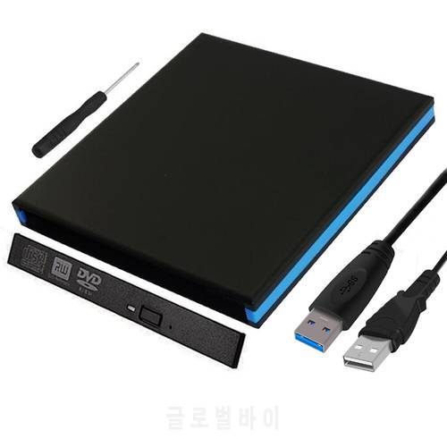 External CD/DVD RW Enclosure USB 3.0 Case 12.7mm SATA Optical Drive Case For laptop Notebook without Driver