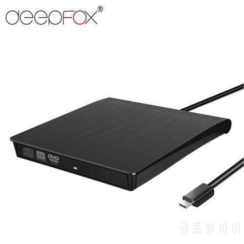 Deepfox Brand New USB 3.1 Type C External CD/DVD RW Player Optical Drive DVD Burner For MacBook Notebook