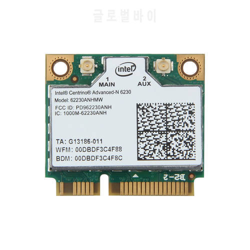mini pcie Card for 300Mbps Intel 6230 62230ANHMW Dual Band WiFi wireless bluetooth card dell asus acer