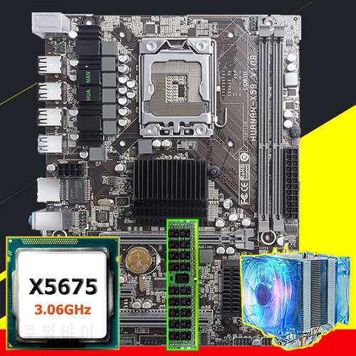 HUANANZHI X58 LGA1366 Motherboard with Processor Intel Xeon X5675 3.06GHz 8G DDR3 REG ECC Memory 2 Years Warranty Buy Computer