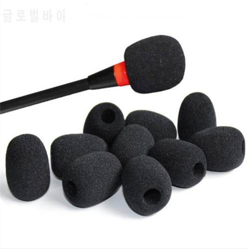 10Pcs Microphone Windscreen Sponge Covers Lapel Headset Grill Windshield Foam Mic Pad Cover Protective Cap for Gooseneck Meeting