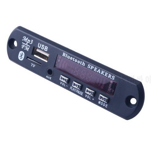 Color Screen Bluetooth-compatible 5.0 MP3 WMA WAV Decoder Board 12V Wireless Audio Module USB TF FM Radio For Car accessories