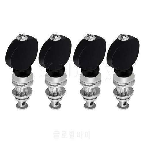 Yibuy 4pcs Precise Ukulele Tuning Pegs Pin Set Plastic Button Steel Central Axis