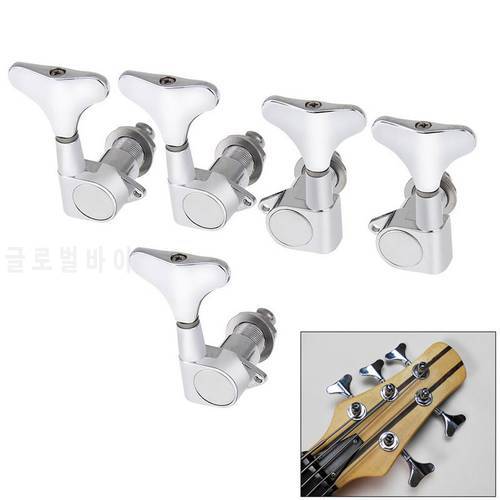 5 Strings Electric Bass Tuner R or L DIY Chrome Guitar Sealed Tuning Pegs Machine Head Musical Strings Instrument Accessories