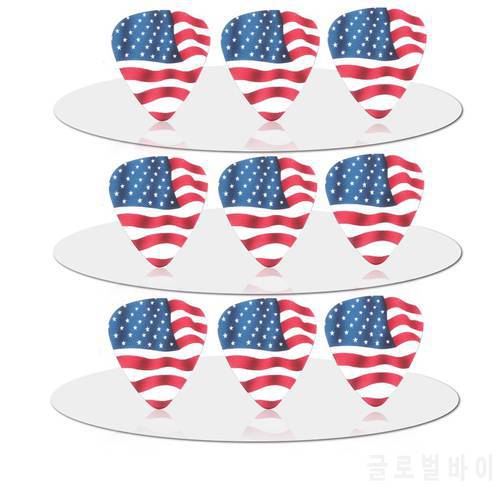 SOACH 10pcs 0.71mm Flag of the United States quality two side earrings pick DIY design Guitar Accessories pick guitar picks