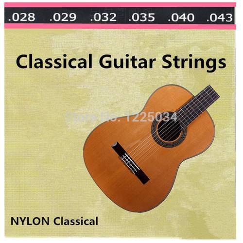 1 Set 028-043 Classical Guitar Strings Clear Nylon Tie End Musical Instrument Accessories Parts