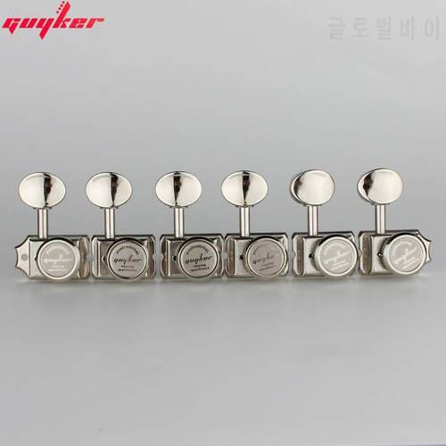 GUYKER Vintage Nickel/Chrome Lock String Tuners Electric Guitar Machine Heads Tuners For ST TL Guitar Tuning Pegs