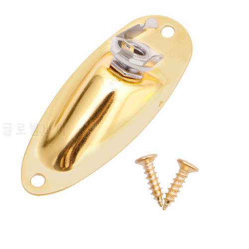 Replacement Boat Input Output Jack Plate Socket For Fender Strat Guitar Parts