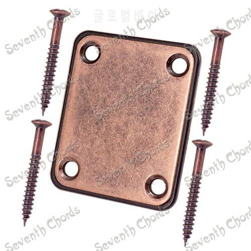 Copper Red Neck plates Neck Joint Plates for Electric Bass Guitar Replacement parts