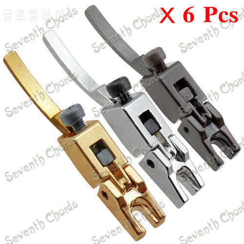 6 Pcs Vintage Locked String Saddles for Electric Guitar Tremolo Bridge Double Locking Systyem - BL-3