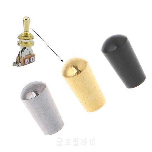 Internal Thread 3.5mm Brass Electric Guitar Toggle Switches Knobs Tip Cap Button