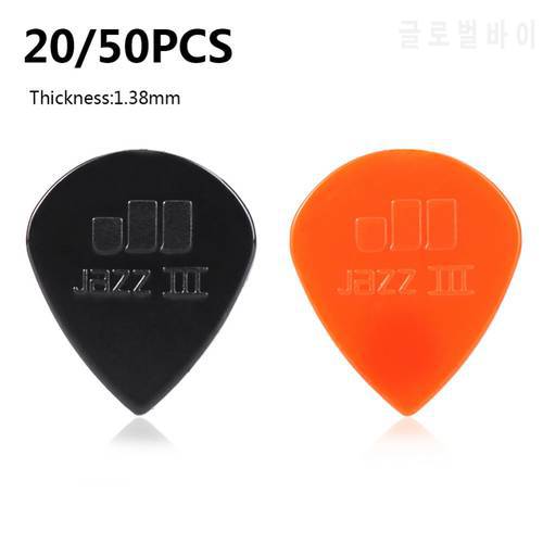 20/50pcs Nylon Guitar Picks Sharp Tip 1.38mm/0.05in Guitarra Pick Set in a Pick Tin for Dunlop Strings Instrument Accessories