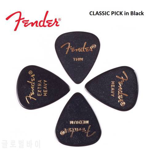Fender 351 SHAPE CLASSIC PICKS - Black, 4 Gauge Available, Sell by 1 piece