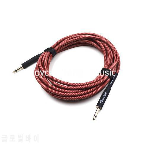 20ft Electric Guitar Cable Amp Lead Cord Amplifier Cable Audio Connection Cable Low Noise Shielded Red