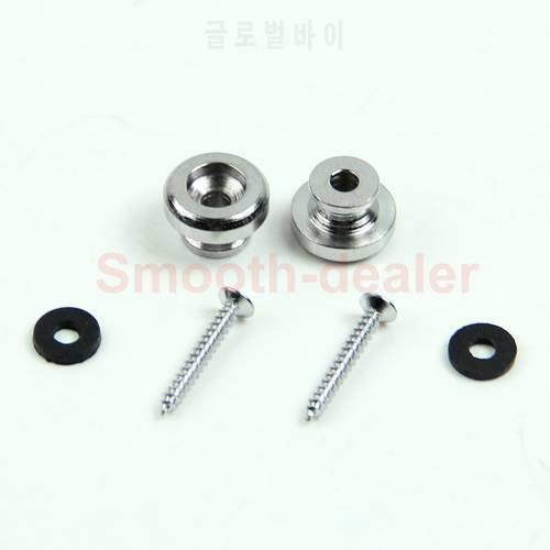 2 Chrome Strap Button Locks Screws washer Replacement part for Mandolin Guitar