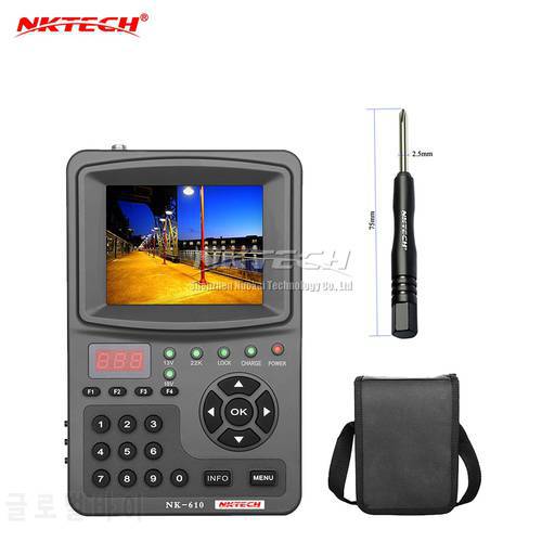 NKTECH HD Digital Satellite TV Signal Finder NK-610 CCTV Camera Monitor Tester Analog Cameras Video Audio Test 1080P 3.5