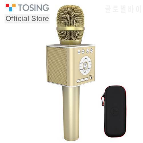 TOSING Q12 Classic Portable Karaoke Microphone Wireless Bluetooth Speaker Handheld Music Player KTV Support USB Card Play FM