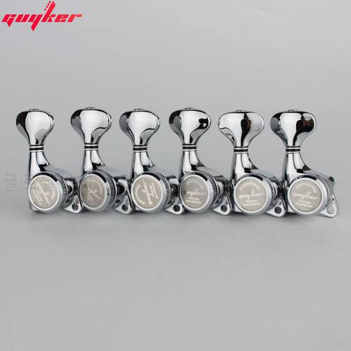 GUYKER Guitar Machine Heads Tuners Upgraded version Chrome Locking String Tuning Key Pegs Tuners for LP, SG, TL Electric Guitars