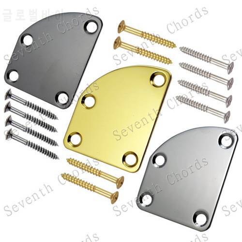 Cutaway Type Electric Bass Guitar Guitar Neck Plate / Unfilled Corner Neck Joint Plate.Chrome & Black & Golden For Choose