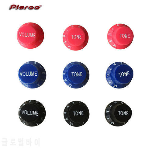 Guitar Parts Set of 3 PCS Stratocaster style 2 Tone & 1 Volume For Stratocaster Strat ST Guitar Control knobs, Various Color
