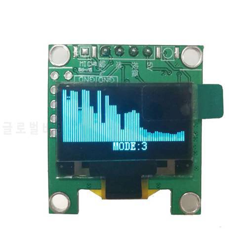 Mini 0.96 Inch OLED Music Spectrum Display Analyzer MP3 PC Amplifier Audio Level Indicator Music Rhythm Analyzer VU METER