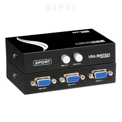 2 Port Mini VGA Switcher Manual VGA Switch two hosts share one monitor PC Video Sharing KVM controller