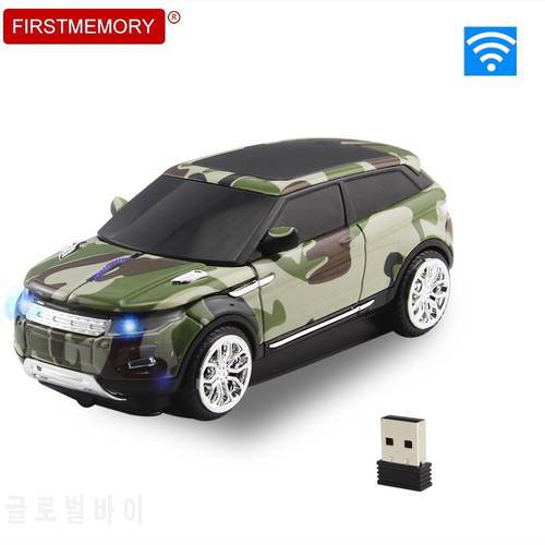 New Office Mouse Sport Car Shape Wireless Mouse USB Optical Computer Mause Mini Ergonokmic Gaming Mice with LED Light For Gamer