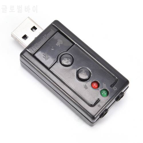Mini External 3D USB 2.0 Sound Card 7.1 Channel Virtual 12Mbps Audio for Speaker Adapter miniphone 3.5mm Jack Stereo Headset