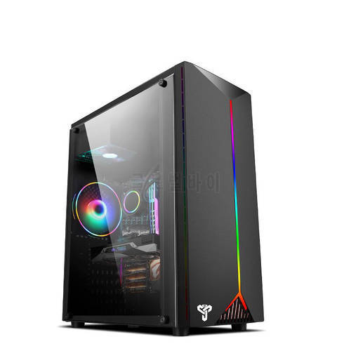 32*18*41cm computer case ATX Full-side Acrylic Transparent RGB Air Cool Water Cooling USB3.0 PC Case Desktop Mainframe Chassis