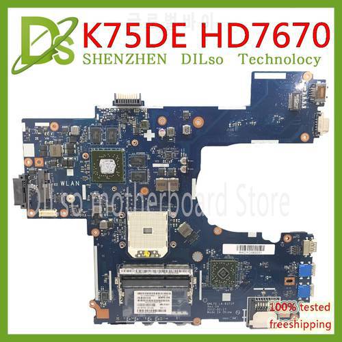 KEFU LA-8371P For ASUS K75DE K75D A75D K75DR Motherboard Laptop Mainboard QML70-LA8371P Rev:1A 100% Test Motherboard