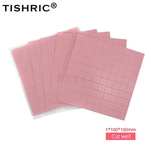 10pcs TISHRIC Red heatsink heat sink Grease Adhesive Computer PC Fan Cooler Conductive Silicone pad GPU CPU Thermal Pads 1mm