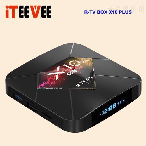 3PCS R-TV BOX X10 Plus Android 9.0 Smart TV Box Allwinner H6 2.4G WiFi 4GB +32/64GB Set Top Box USB 3.0 6K H.265 Smart Media