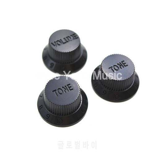 Niko Black No Ink 1 Volume&2 Tone Electric Guitar Control Knobs For Strat Style Electric Guitar Free Shipping Wholesales