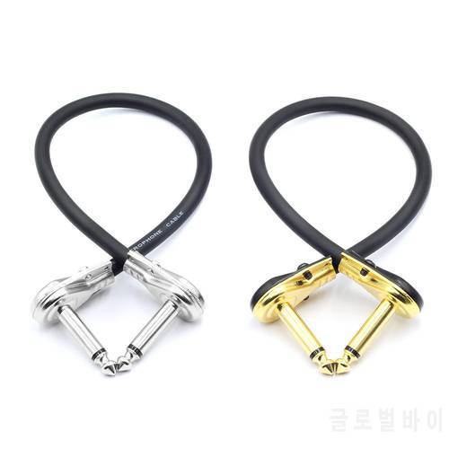 15/30cm Guitar Audio Cables Guitar Effect Patch Cable Instrument Wire Right Angle Pedal High Purity Oxygen Guitar Patch Cable