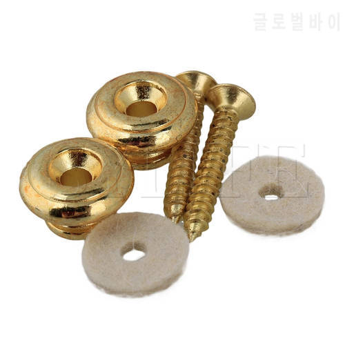 DELICATE GOLD PAIR GUITAR STRAP BUTTONS FOR ELECTRIC GUITAR